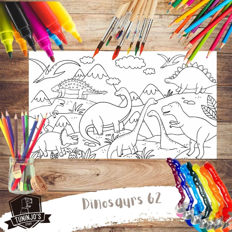 Poster para colorear "Dinosaurs 62"