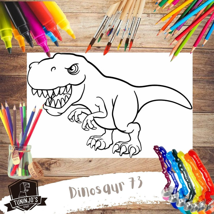 Poster para colorear "Dinosaur 73"