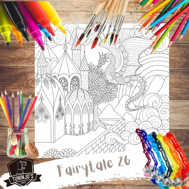 Poster para colorear "Fairytale 26"