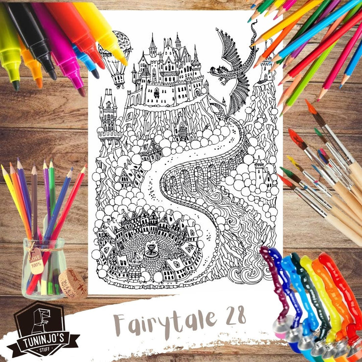 Poster para colorear "Fairytale 28"