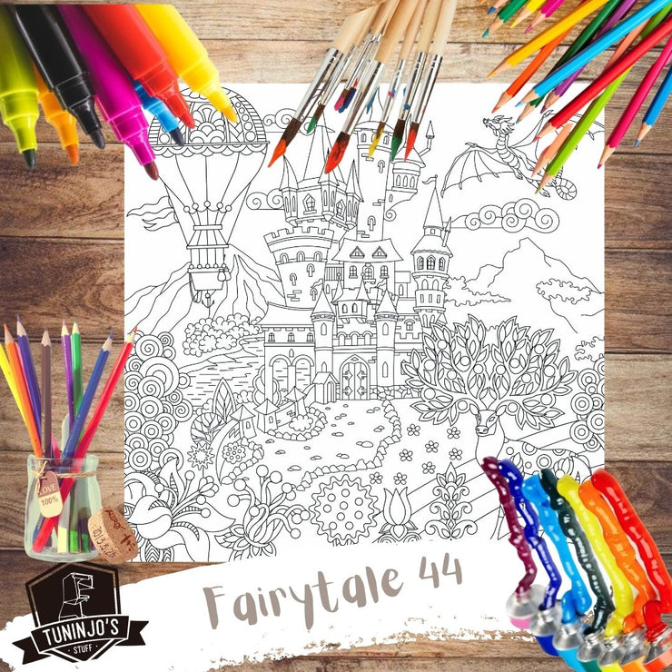 Poster para colorear "Fairytale 44"