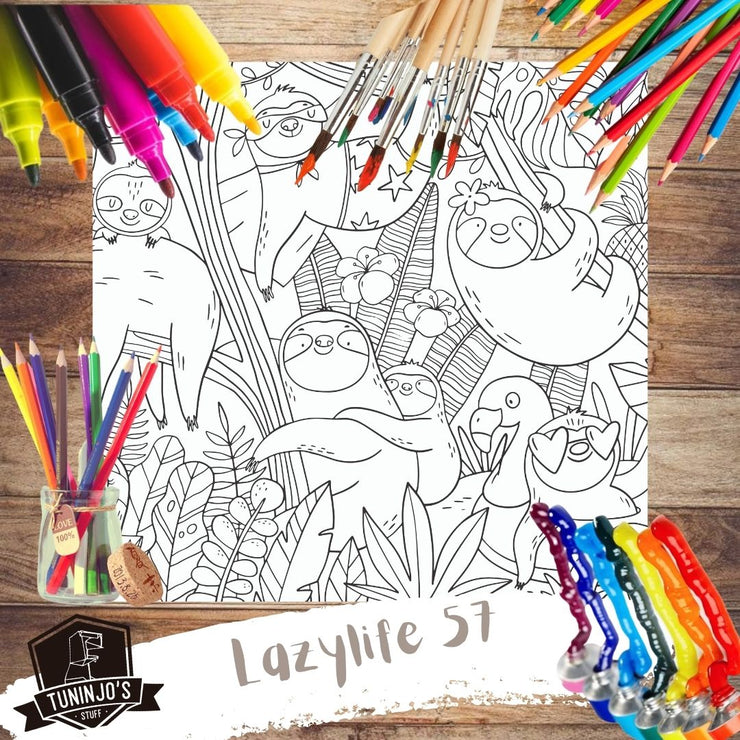 Poster para colorear "Lazylife 57"