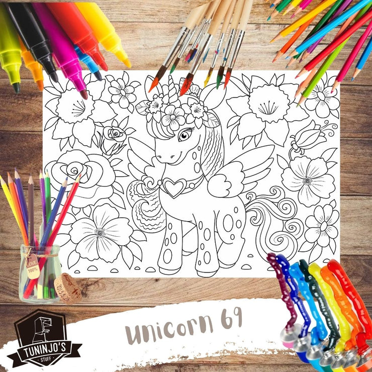 Poster para colorear "Unicorn 69"