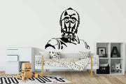 Vinil decorativo Star Wars. Vinilo de C3PO Decoración de Star Wars Recorte de Vinilo de alta calidad Vinilo de pared Star Wars Decoración temática de Star Wars Vinilo decorativo de C3PO Vinilo de alta calidad Vinilo galáctico Vinilo fácil de instalar Vinilo de Star Wars