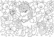 Poster para colorear / unicornio