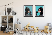 Batman y Gatubela Cuadros baño niños Decoración baño divertida Baño de Batman Gatubela en el baño Arte de pared Batman Cuadros humorísticos baño Bundle cuadros baño Decoración baño adultos Cuadros para el baño