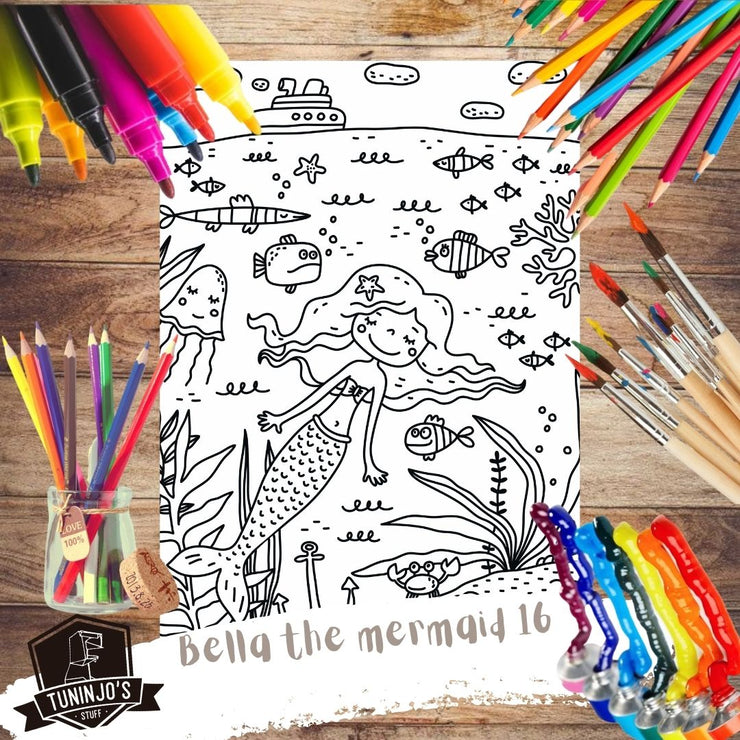 Poster para colorear "Bella the Mermaid 16"