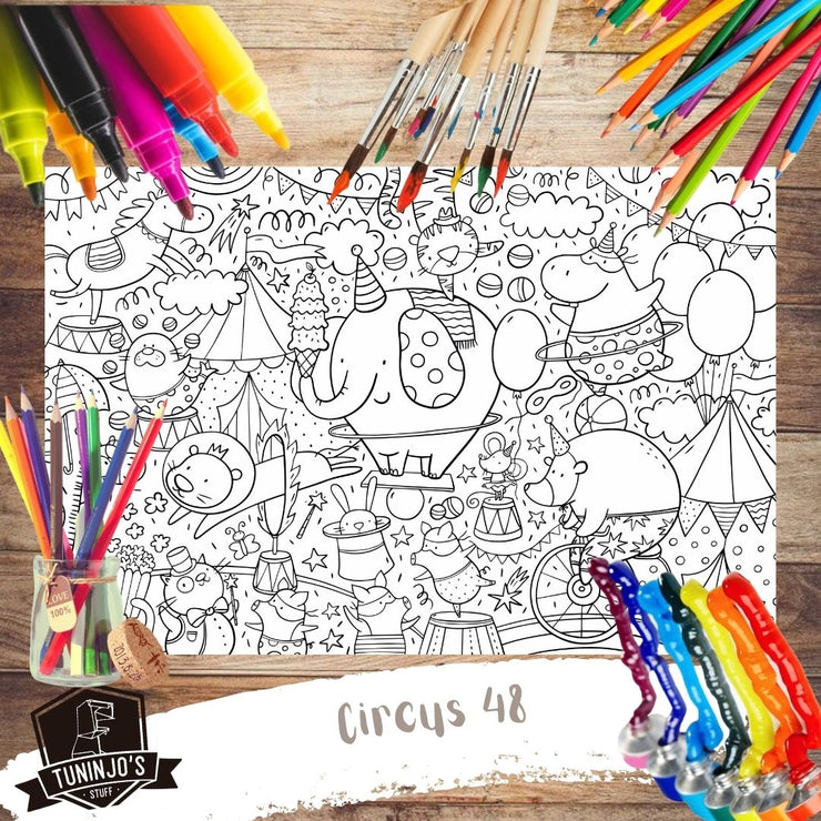 Poster para colorear "Circus 48"