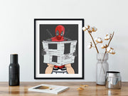 Cuadro decorativo Deadpool baño Decoración humorística baño Marvel Cuadro divertido para baño Decoración original para baño Cuadro Deadpool retrete Cuadro decorativo Marvel Decoración divertida para hogar Cuadro decorativo humorístico Cuadro decorativo niños adultos Decoración única baño