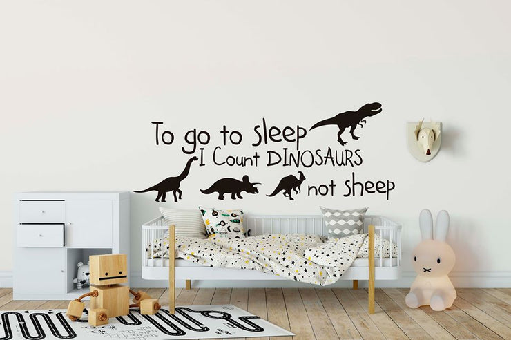 Vinil decorativo "Dinosaurs go to sleep"