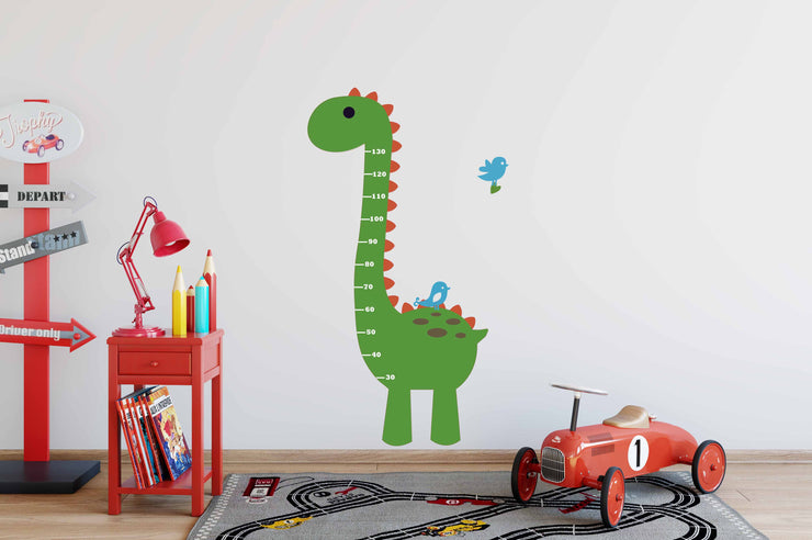 vinil medidor dinosaurio, decoración infantil dinosaurios, medidor de altura infantil pared, vinil pared niños, viniles creativos infantiles, medidor de crecimiento dinosaurior