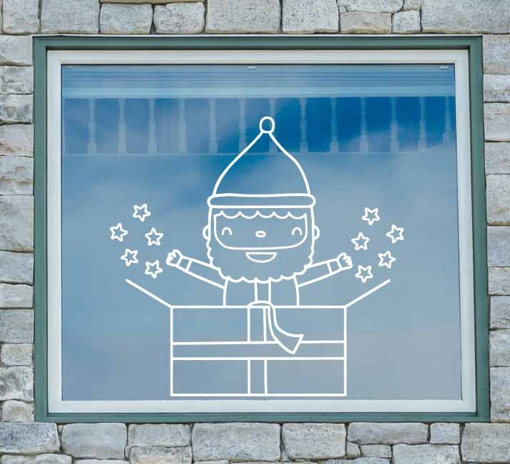 Vinil Decorativo Navideño | ¡Sorpresa! Santa Claus ha Llegado