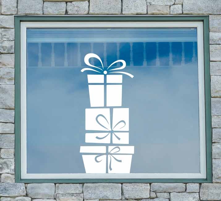 Vinil Decorativo Navideño | Torre de Regalos Mágicos