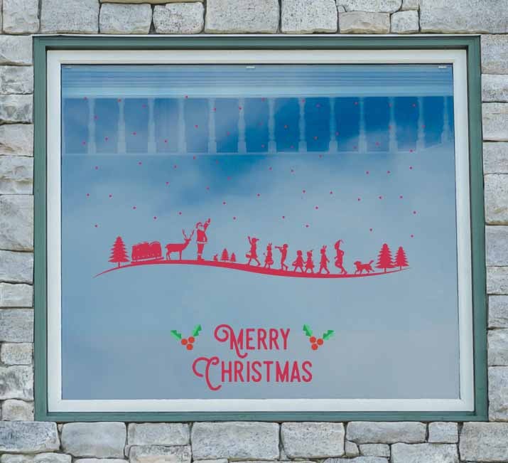 ¡Vamos con Santa! | Escena Navideña en Vinil para Decorar con Magia