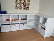 Mueble juguetero organizador. Mueble Juguetero Esquinero Organizador de Juguetes Almacenamiento Infantil Instalación Gratuita Espacio Eficiente