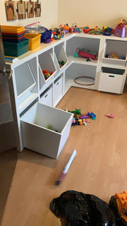 Mueble juguetero organizador. Mueble Juguetero Esquinero Organizador de Juguetes Almacenamiento Infantil Instalación Gratuita Espacio Eficiente