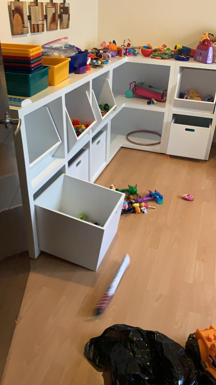 Mueble juguetero organizador. Mueble Juguetero Esquinero Organizador de Juguetes Almacenamiento Infantil Instalación Gratuita Espacio Eficiente